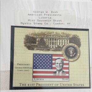 George W. Bush American Presidents Souvenir Sheet